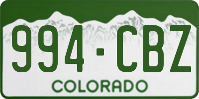 CO license plate 994CBZ