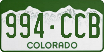 CO license plate 994CCB