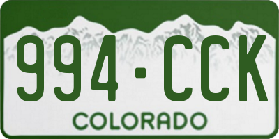 CO license plate 994CCK
