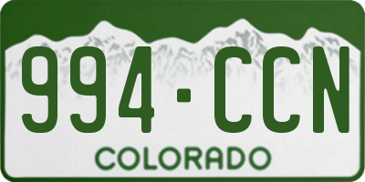 CO license plate 994CCN