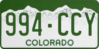 CO license plate 994CCY