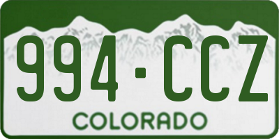 CO license plate 994CCZ