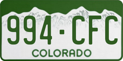 CO license plate 994CFC