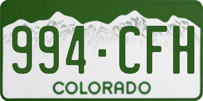 CO license plate 994CFH