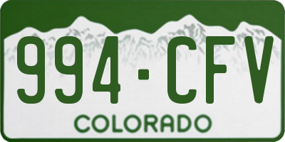 CO license plate 994CFV