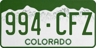 CO license plate 994CFZ