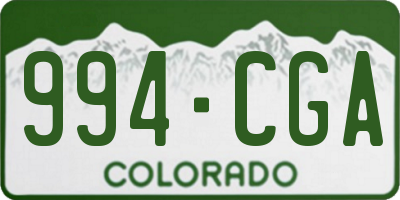 CO license plate 994CGA