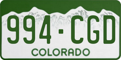 CO license plate 994CGD