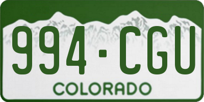 CO license plate 994CGU