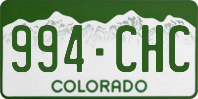 CO license plate 994CHC