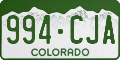 CO license plate 994CJA