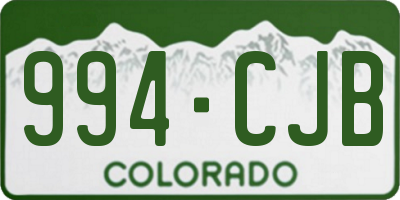CO license plate 994CJB