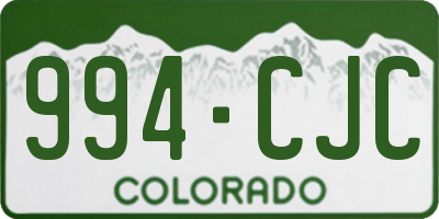 CO license plate 994CJC