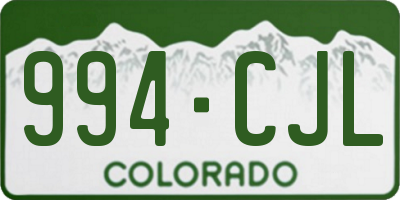 CO license plate 994CJL
