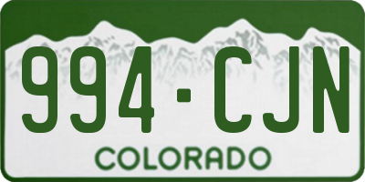 CO license plate 994CJN