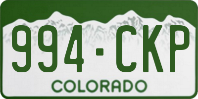CO license plate 994CKP