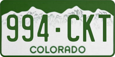 CO license plate 994CKT
