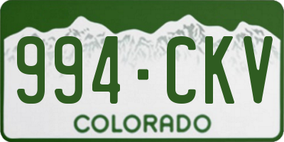 CO license plate 994CKV