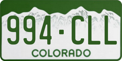 CO license plate 994CLL