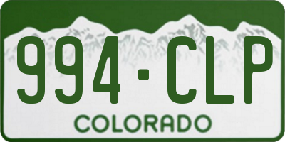 CO license plate 994CLP