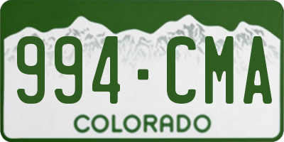 CO license plate 994CMA