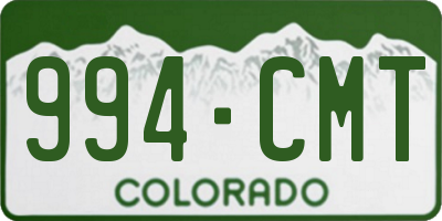 CO license plate 994CMT
