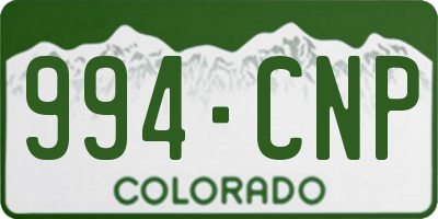 CO license plate 994CNP