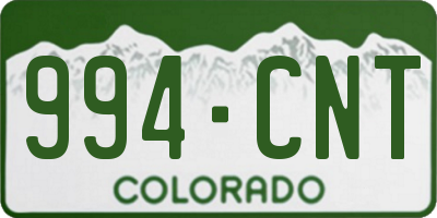 CO license plate 994CNT