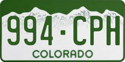 CO license plate 994CPH