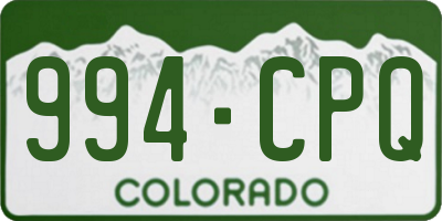 CO license plate 994CPQ