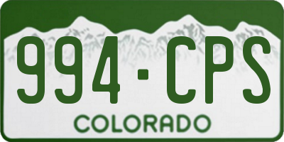 CO license plate 994CPS