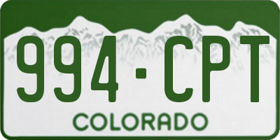 CO license plate 994CPT