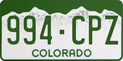CO license plate 994CPZ