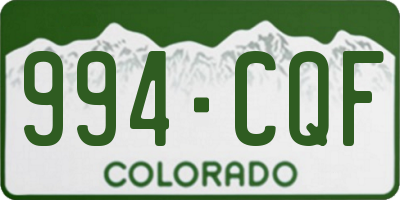 CO license plate 994CQF