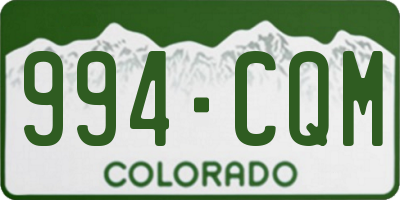 CO license plate 994CQM