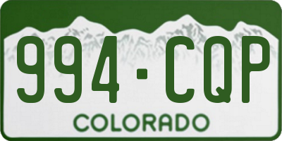 CO license plate 994CQP