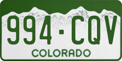 CO license plate 994CQV