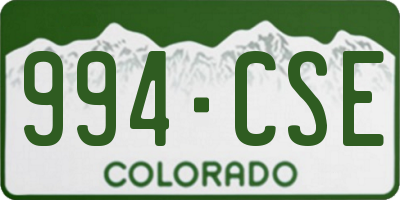 CO license plate 994CSE