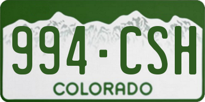 CO license plate 994CSH