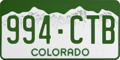 CO license plate 994CTB