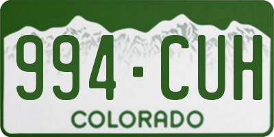 CO license plate 994CUH