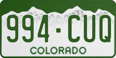 CO license plate 994CUQ