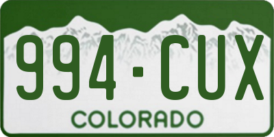 CO license plate 994CUX