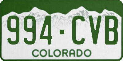 CO license plate 994CVB