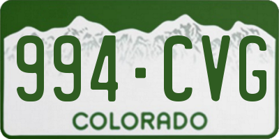 CO license plate 994CVG