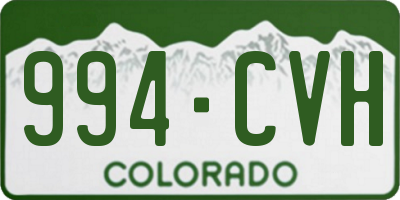CO license plate 994CVH