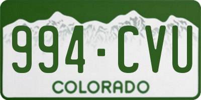CO license plate 994CVU