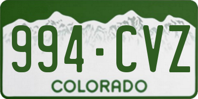 CO license plate 994CVZ