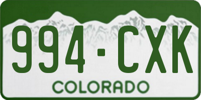 CO license plate 994CXK
