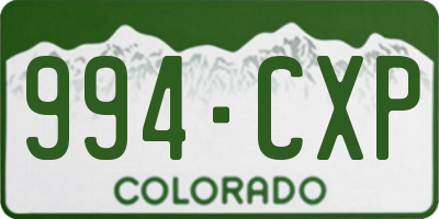 CO license plate 994CXP